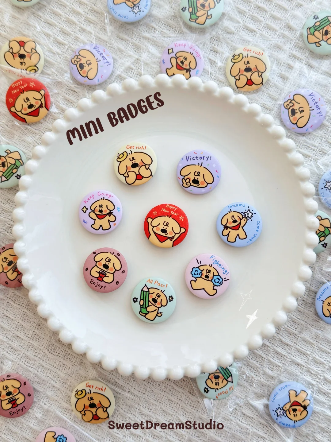 Mini Button Badge · 25 mm Round by SweetDreamStudio
